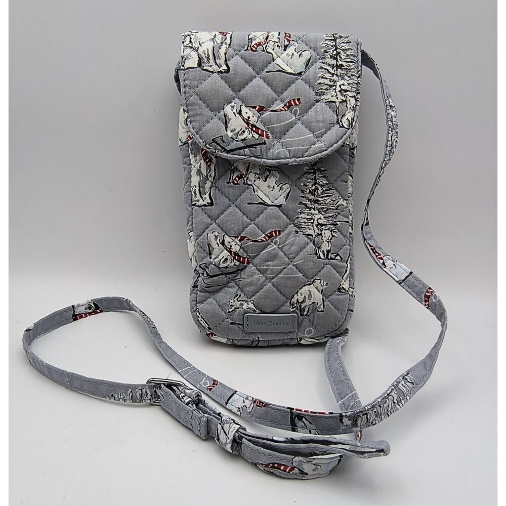 Vera Bradley Quilted Crossbody Smartphone Bag With Polar Bear Holiday Print